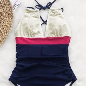 NWT! Cupshe Fashion Forward Halter One Piece